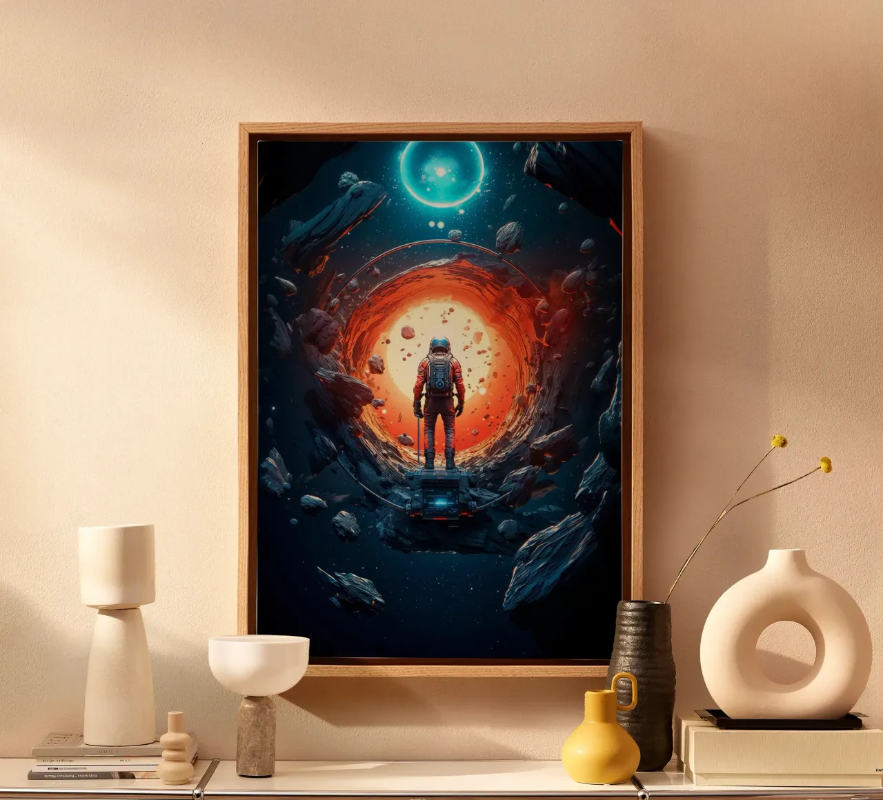 Astronaut and the Unknown Space canvas by Lootprint