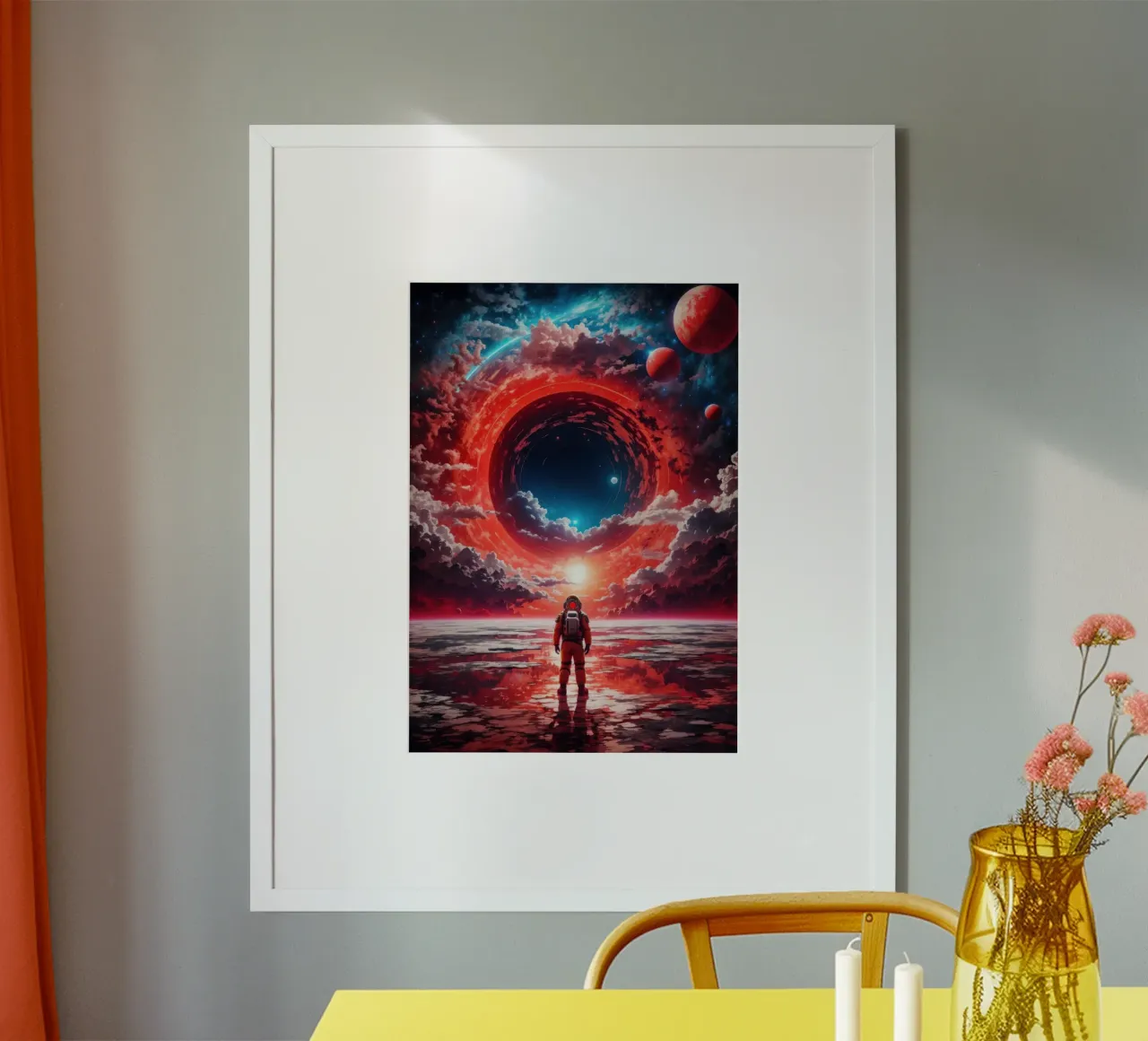 Astronauta spaziale del buco nero poster da Lootprint