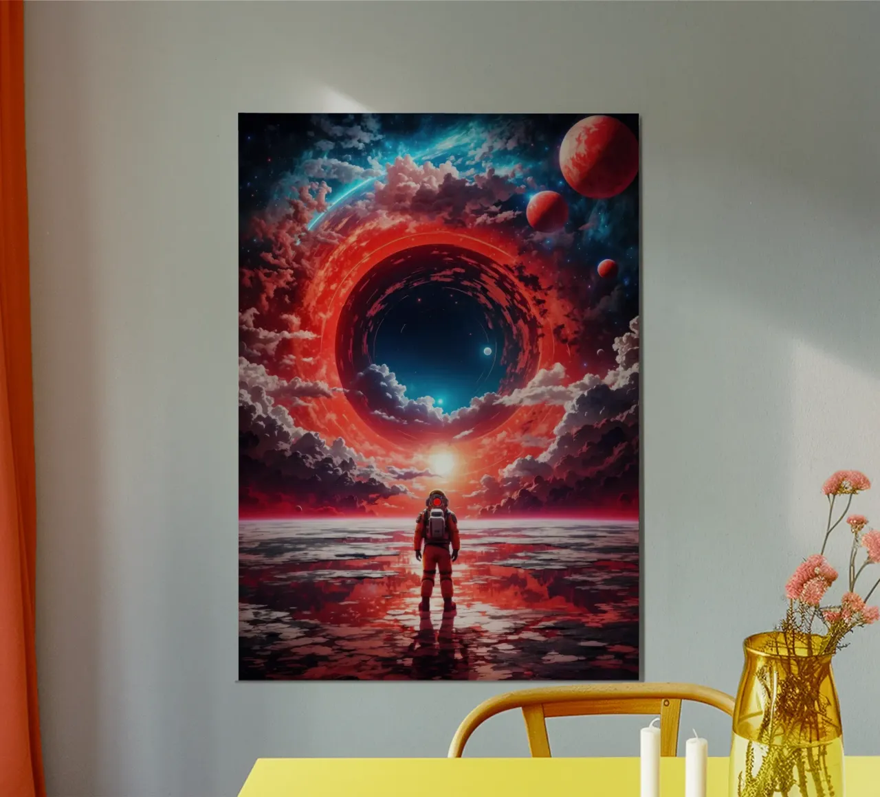 Astronauta spaziale del buco nero poster da Lootprint