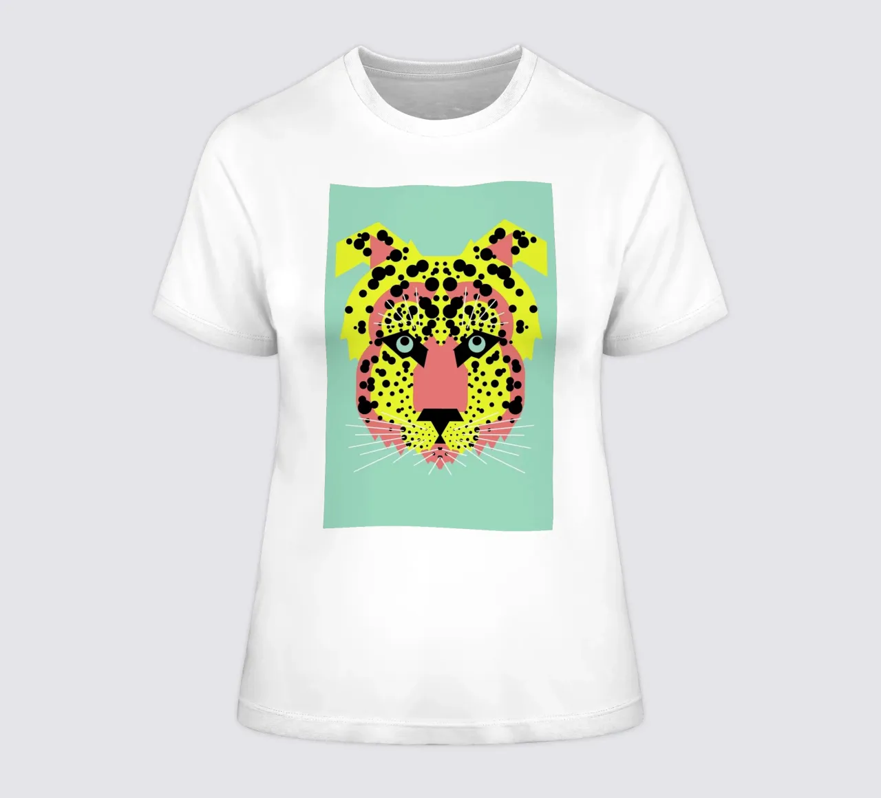 Cheetah Face dames t-shirt getailleerd van Gareth Pollock Design