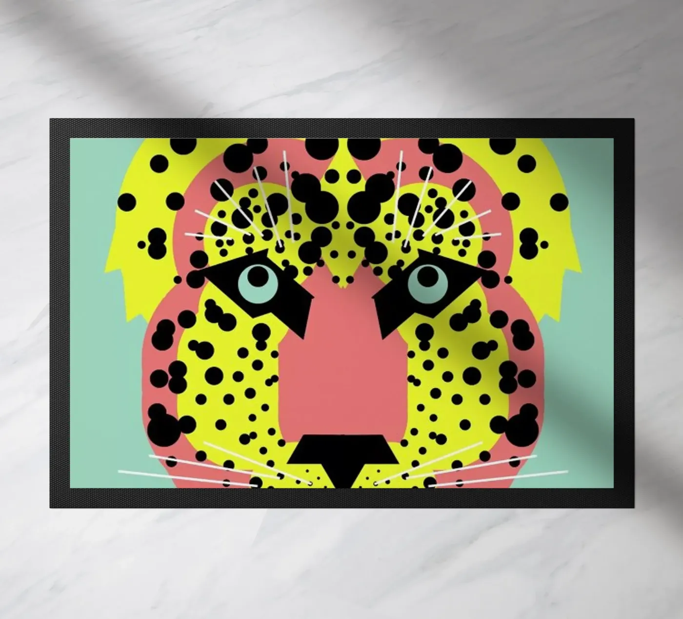 Cheetah Face doormat by Gareth Pollock Design