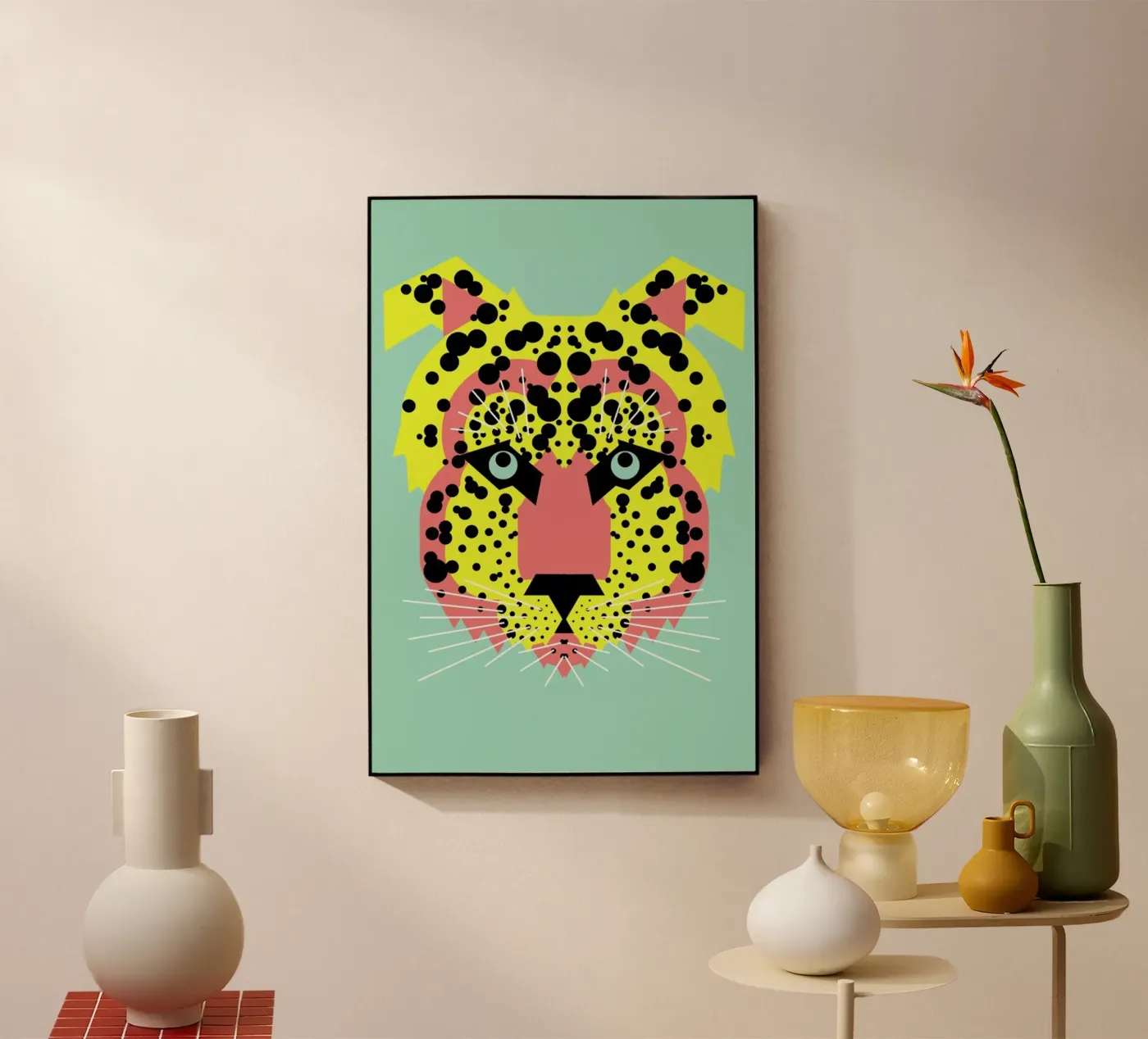 Cheetah Face acrylic glass by Gareth Pollock Design