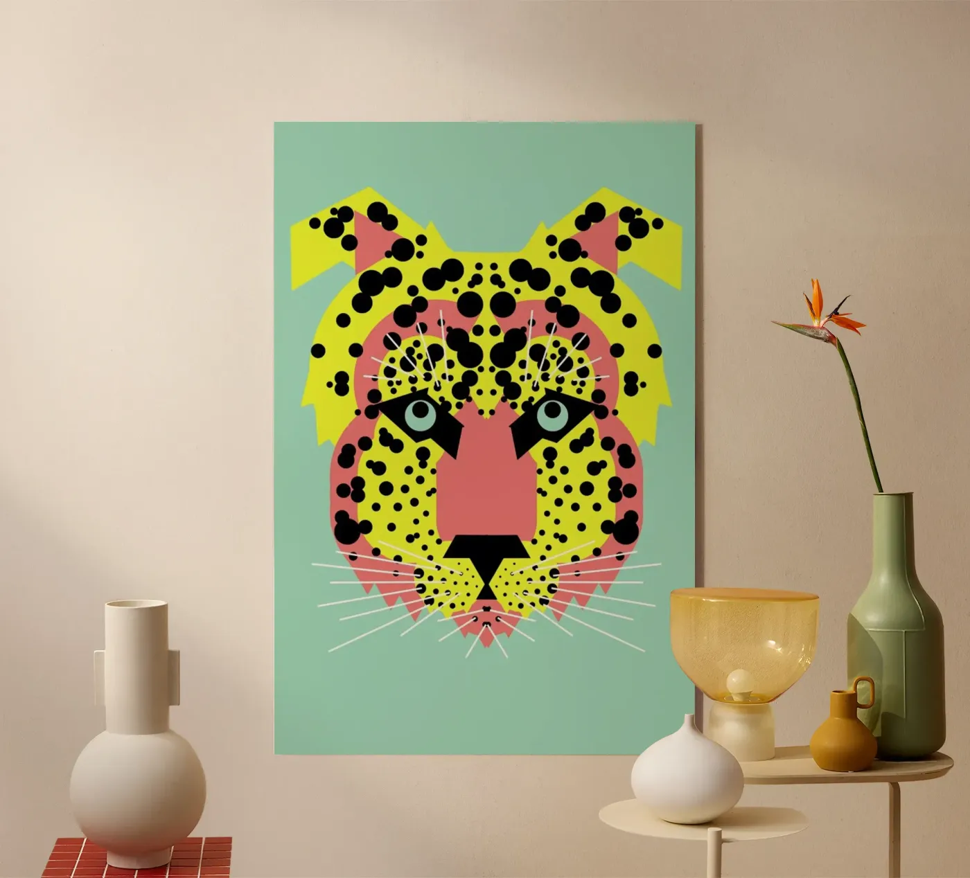 Cheetah Face acrylic glass by Gareth Pollock Design