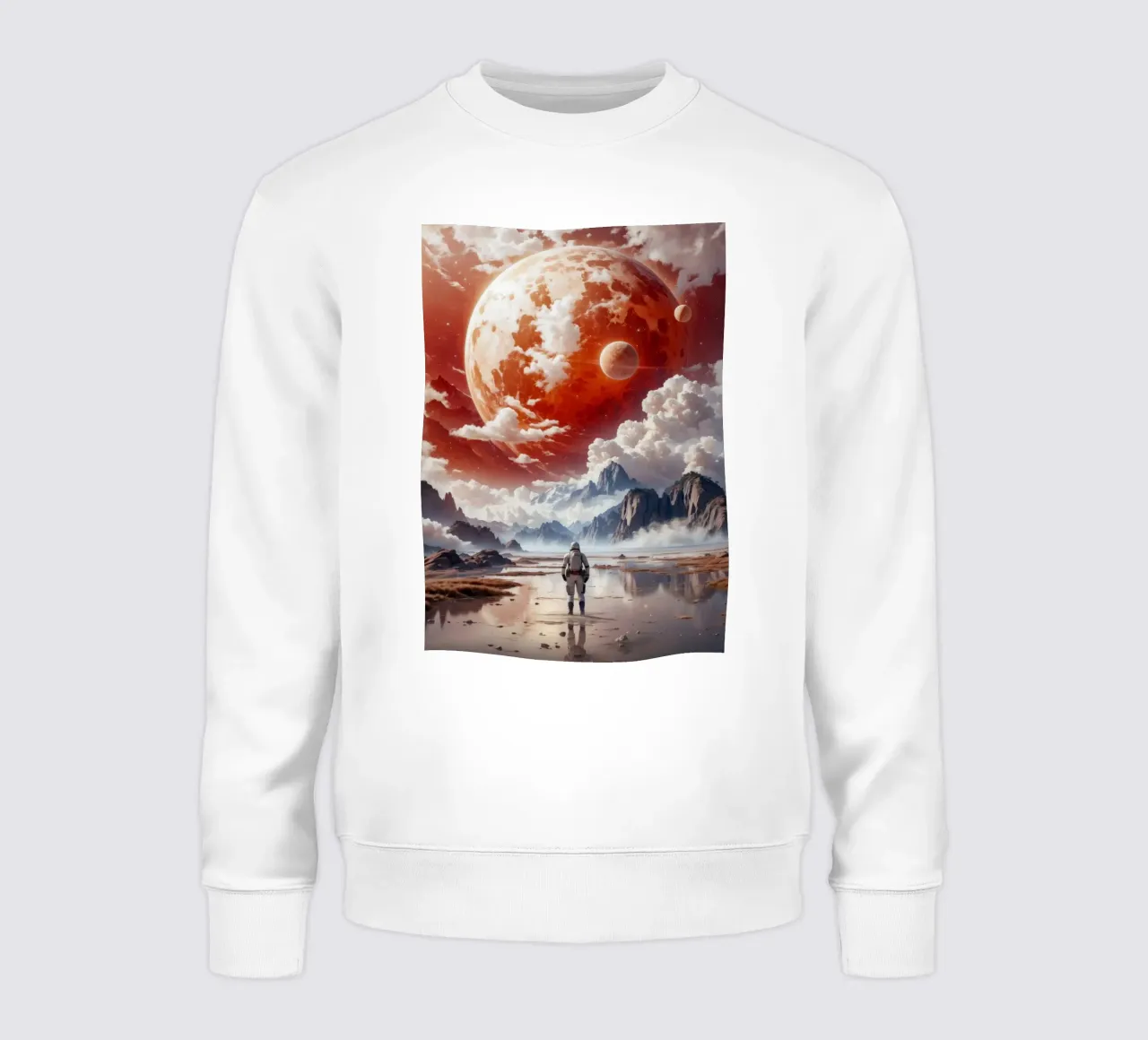 Roter Planet Astronaut Sweatshirt von Lootprint