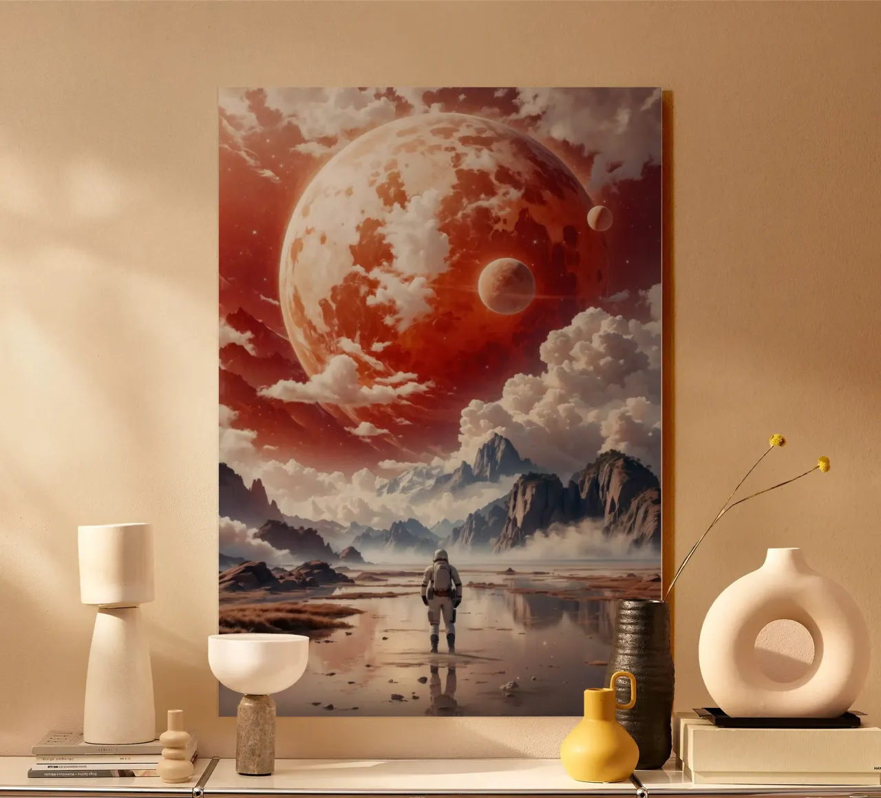 Astronauta del Pianeta Rosso alluminio dibond da Lootprint