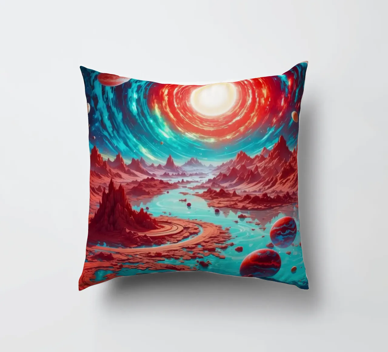 Neon Alien World cuscino da Lootprint