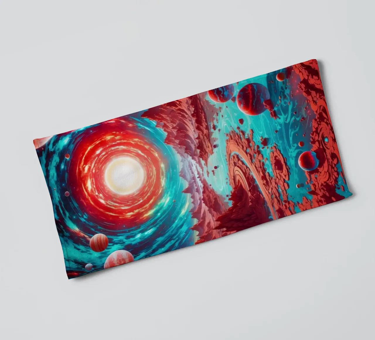 Neon Alien World towel by Lootprint