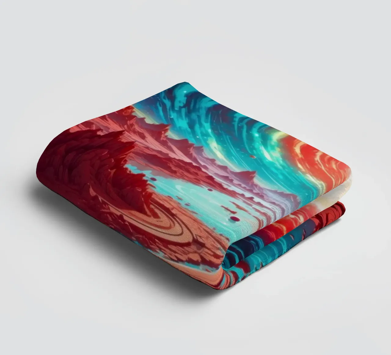 Neon Alien World towel by Lootprint