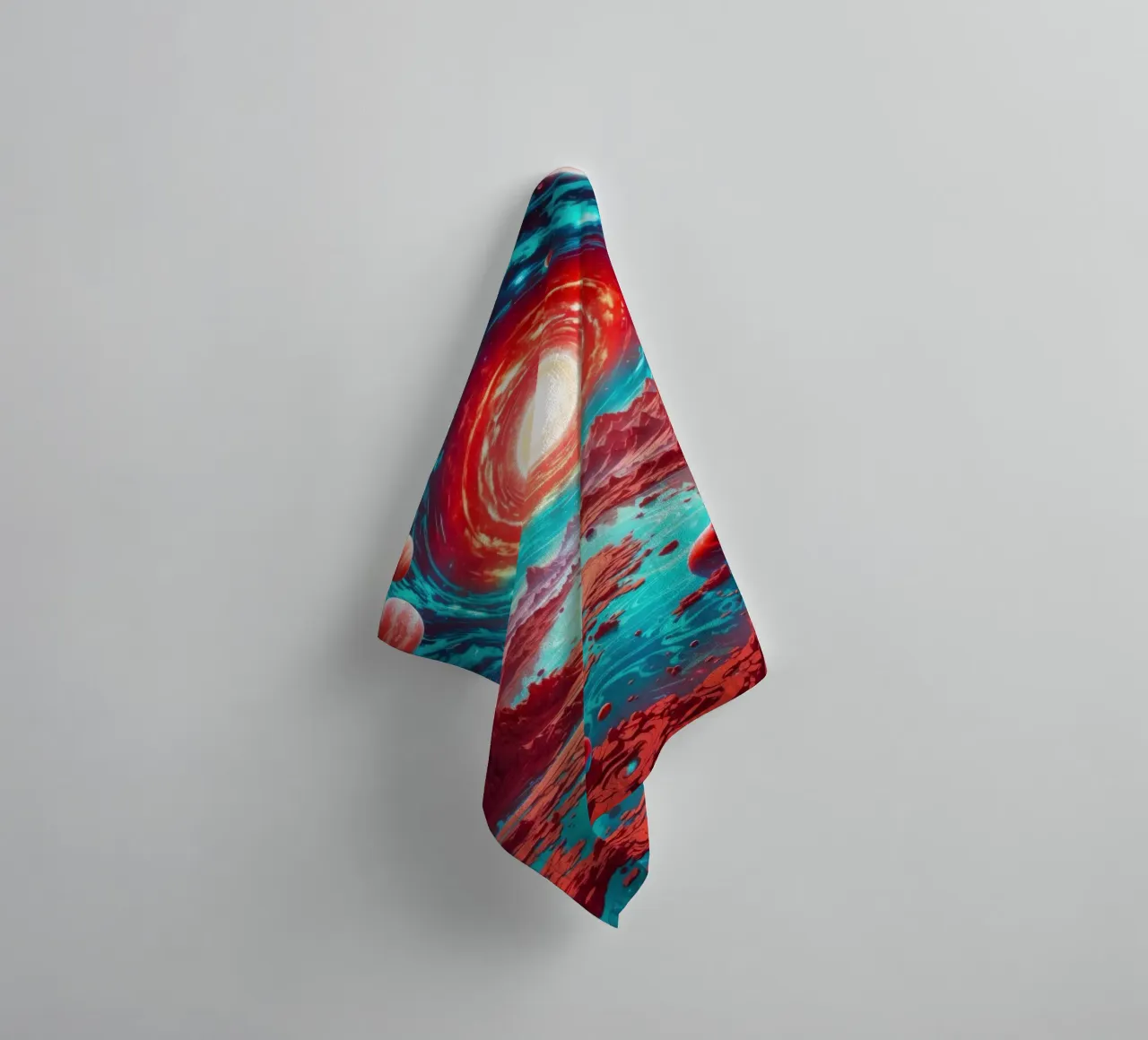 Neon Alien World towel by Lootprint