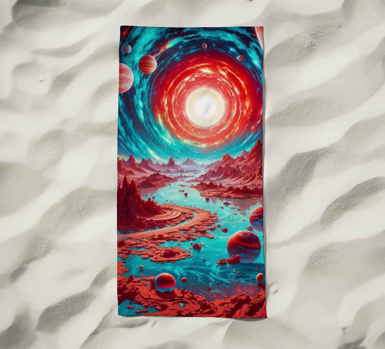 Neon Alien World telo mare da Lootprint