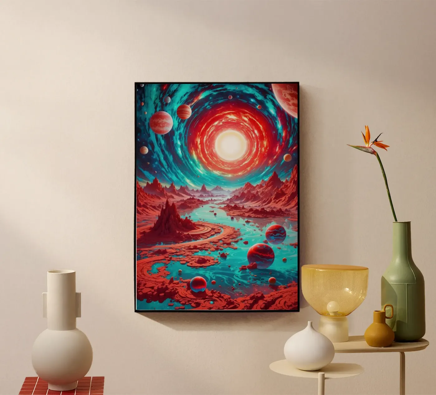 Neon Alien World acryl van Lootprint