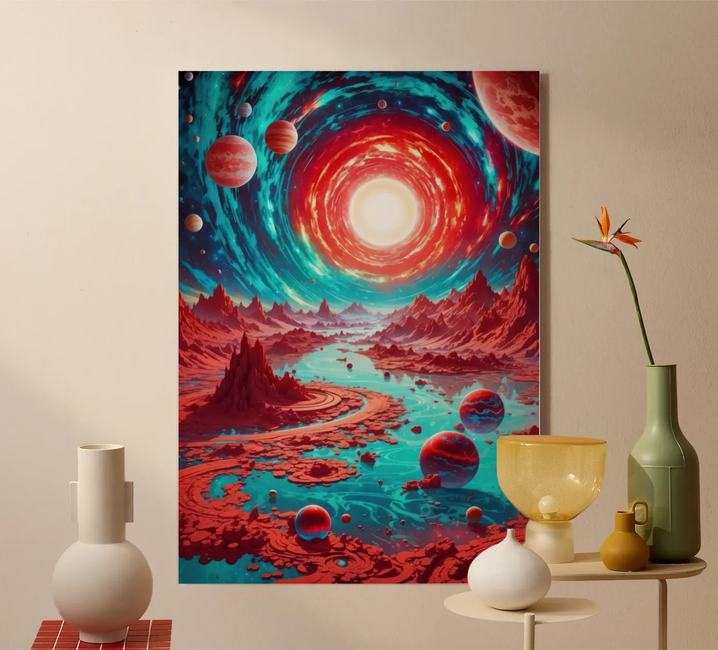 Neon Alien World acryl van Lootprint