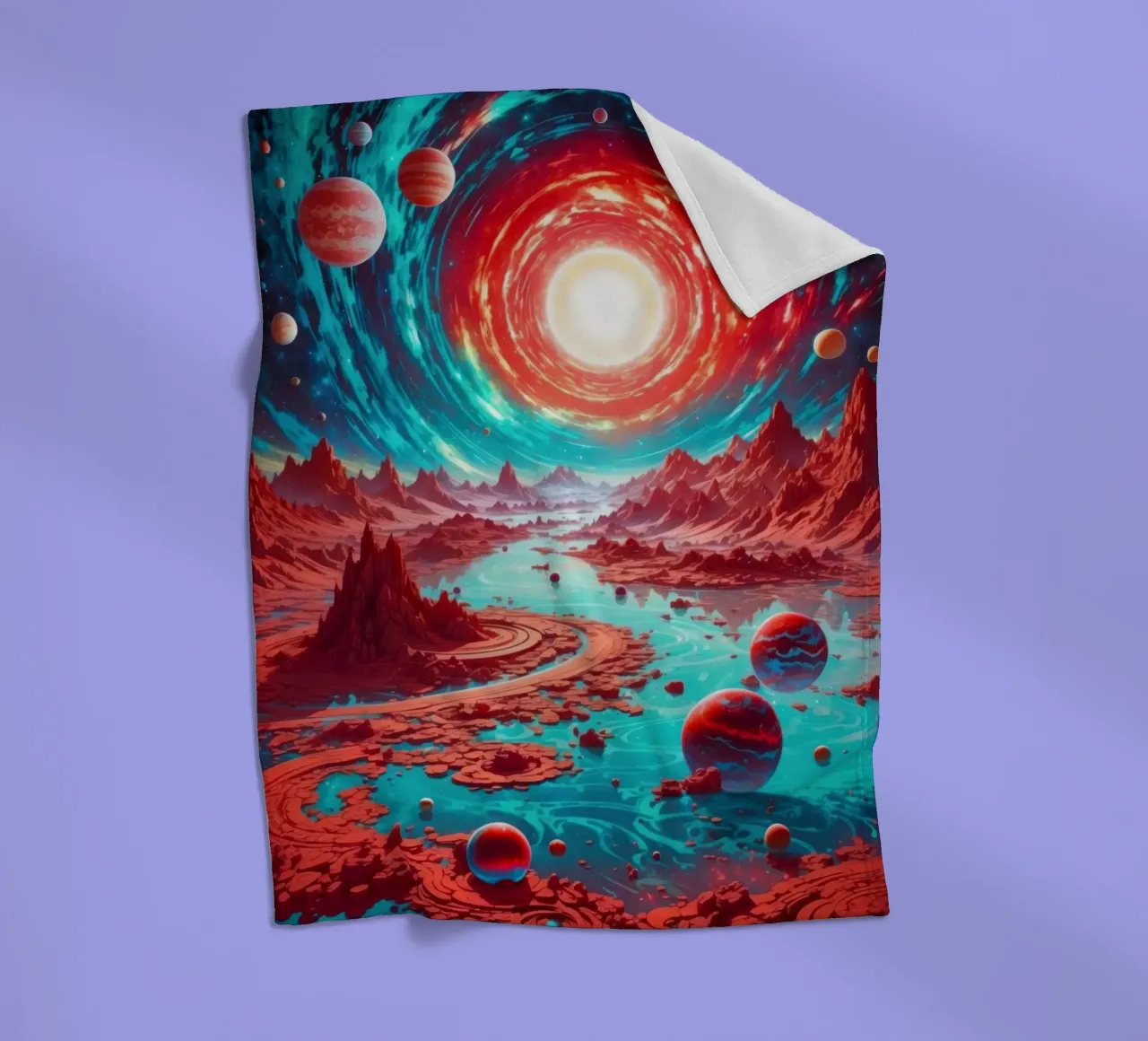 Neon Alien World coperta in pile da Lootprint