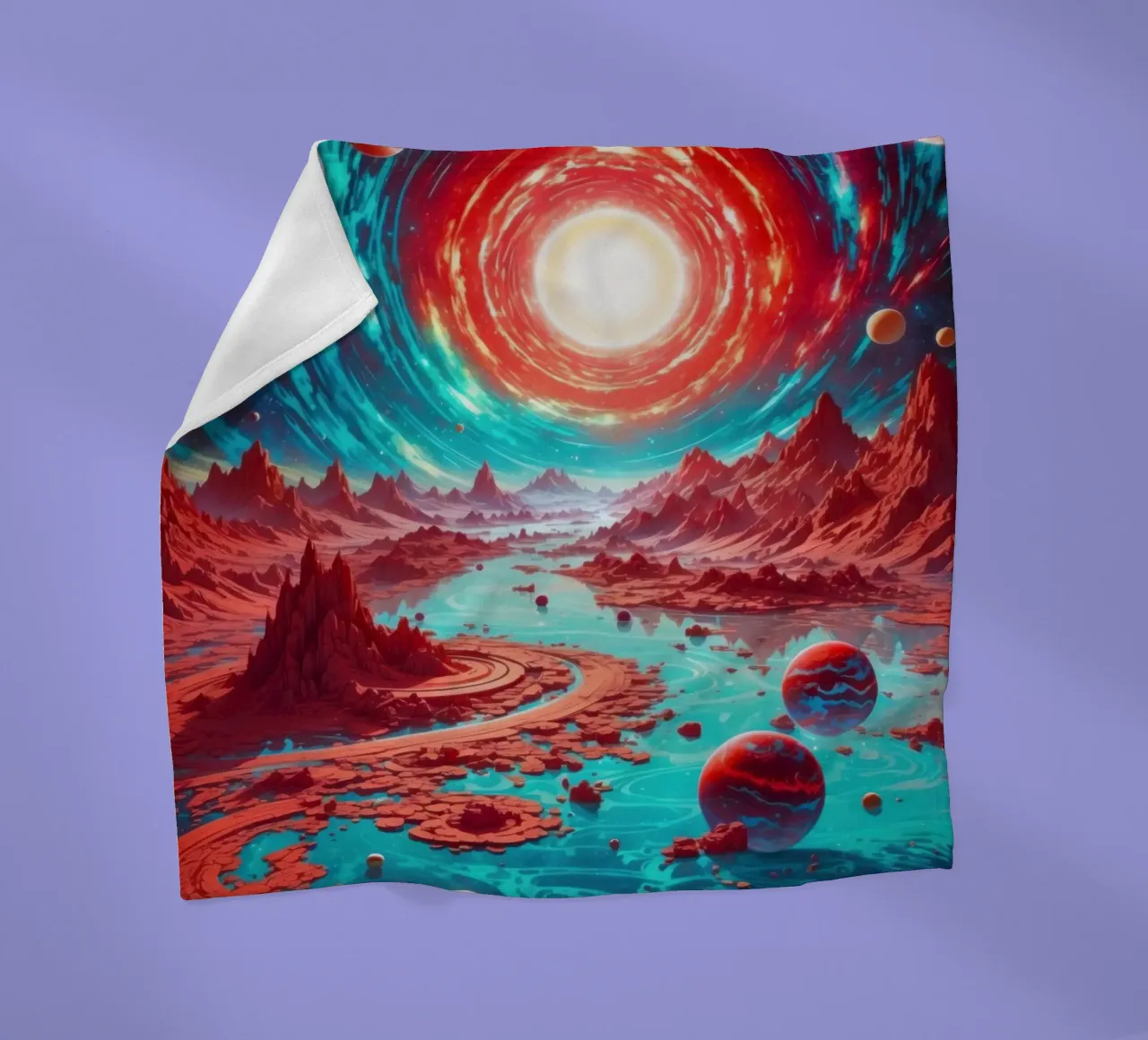 Neon Alien World coperta in pile da Lootprint