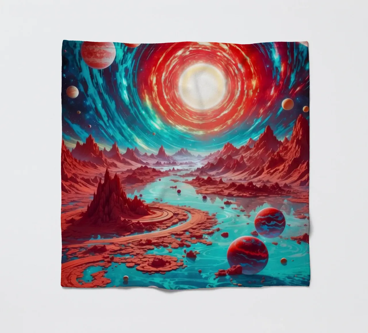 Neon Alien World coperta in pile da Lootprint