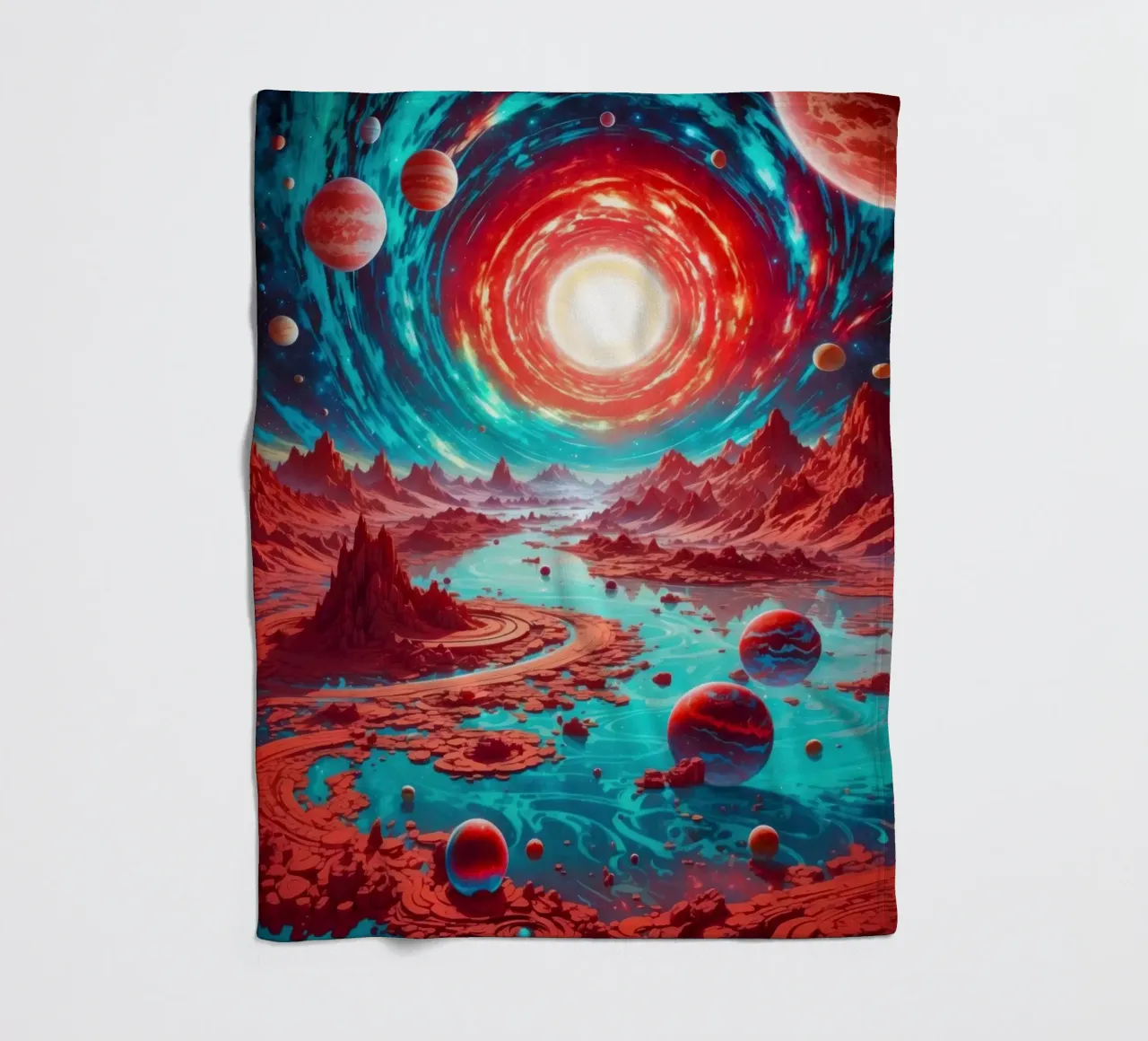 Neon Alien World coperta in pile da Lootprint