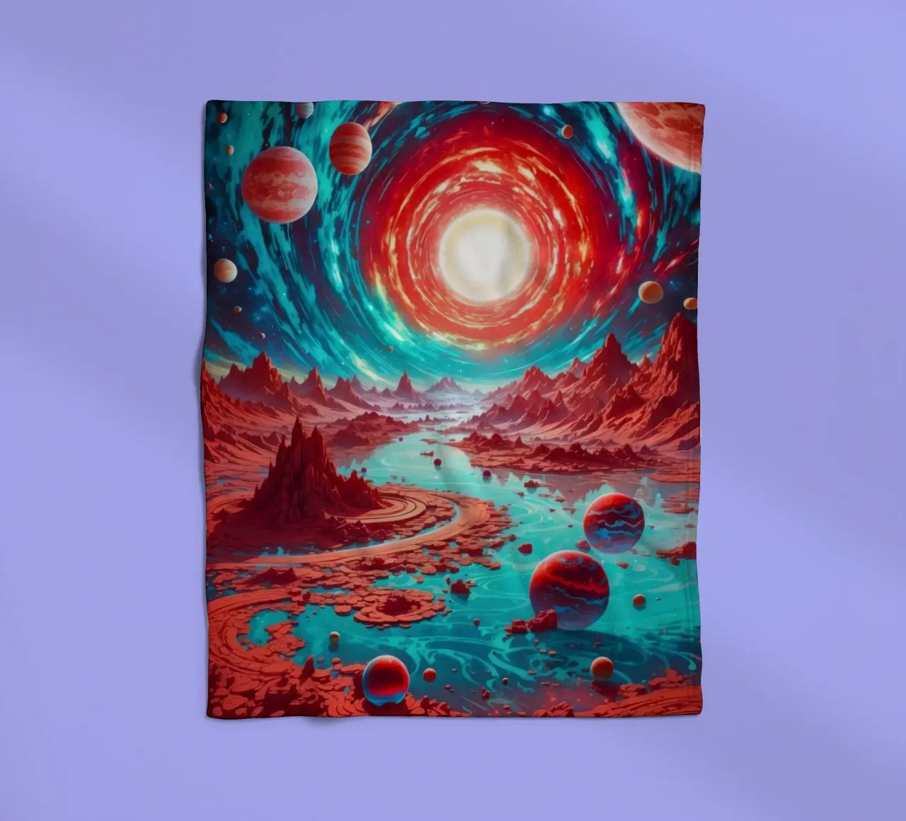 Neon Alien World coperta in pile da Lootprint