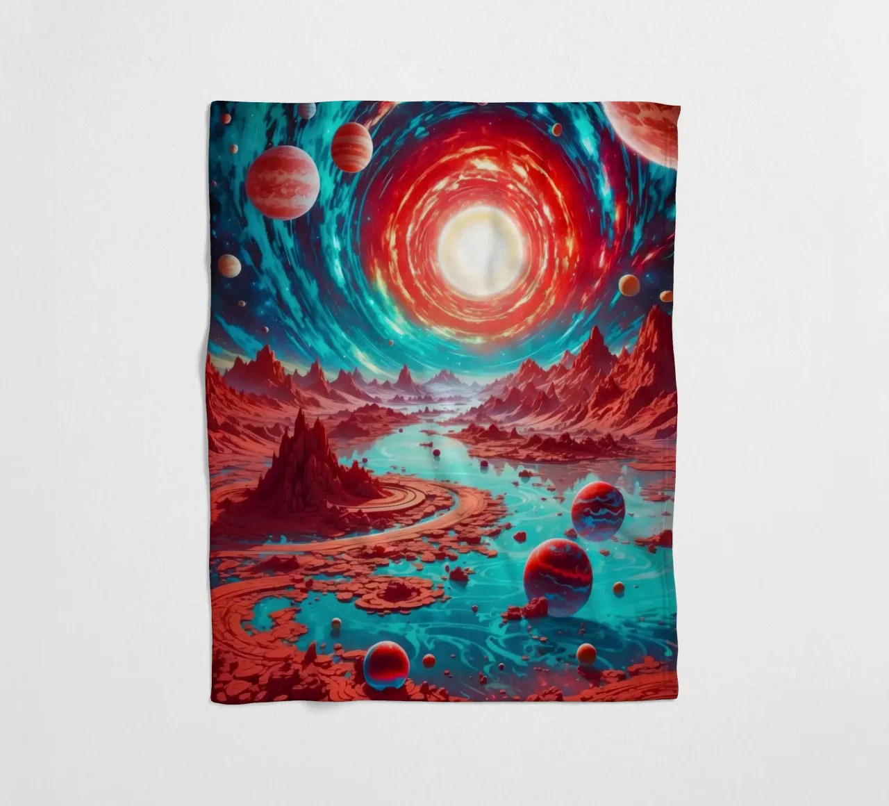 Neon Alien World coperta in pile da Lootprint