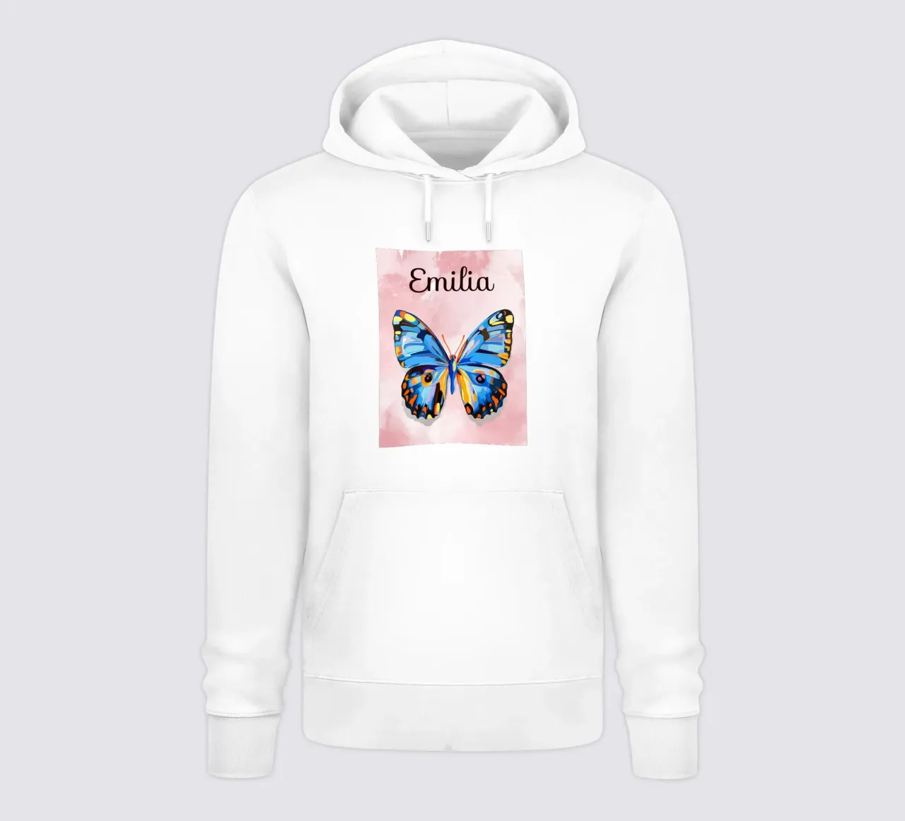 Farfalla blu-rosa felpa con cappuccio da IamHomeStudio