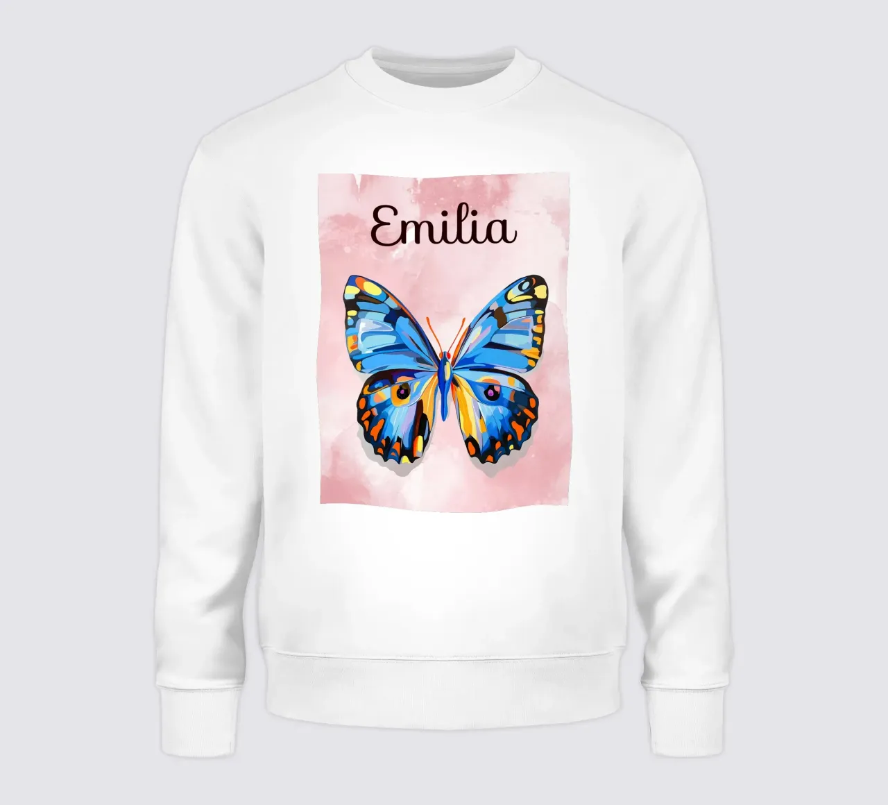 Farfalla blu-rosa felpa da IamHomeStudio