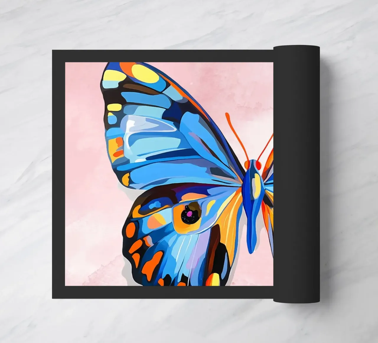Farfalla blu-rosa zerbino da IamHomeStudio