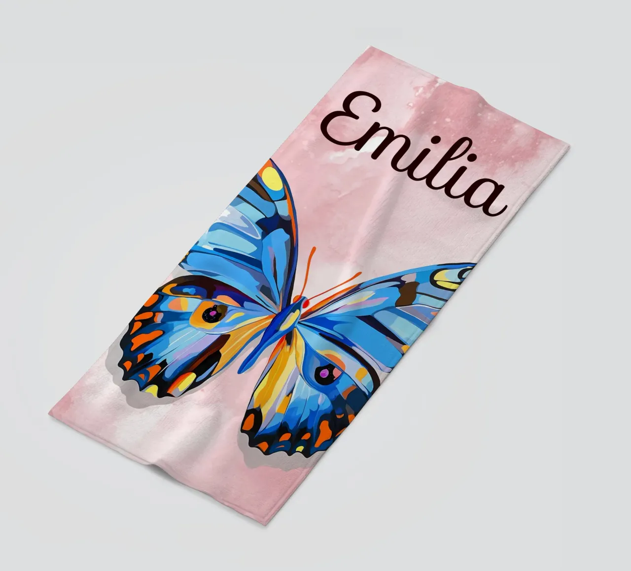 Farfalla blu-rosa telo mare da IamHomeStudio