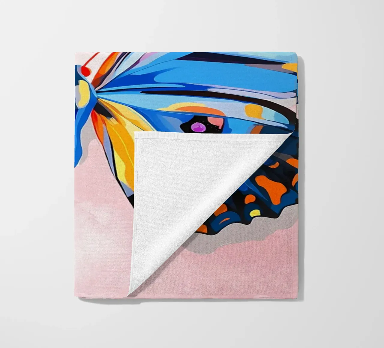 Farfalla blu-rosa telo mare da IamHomeStudio