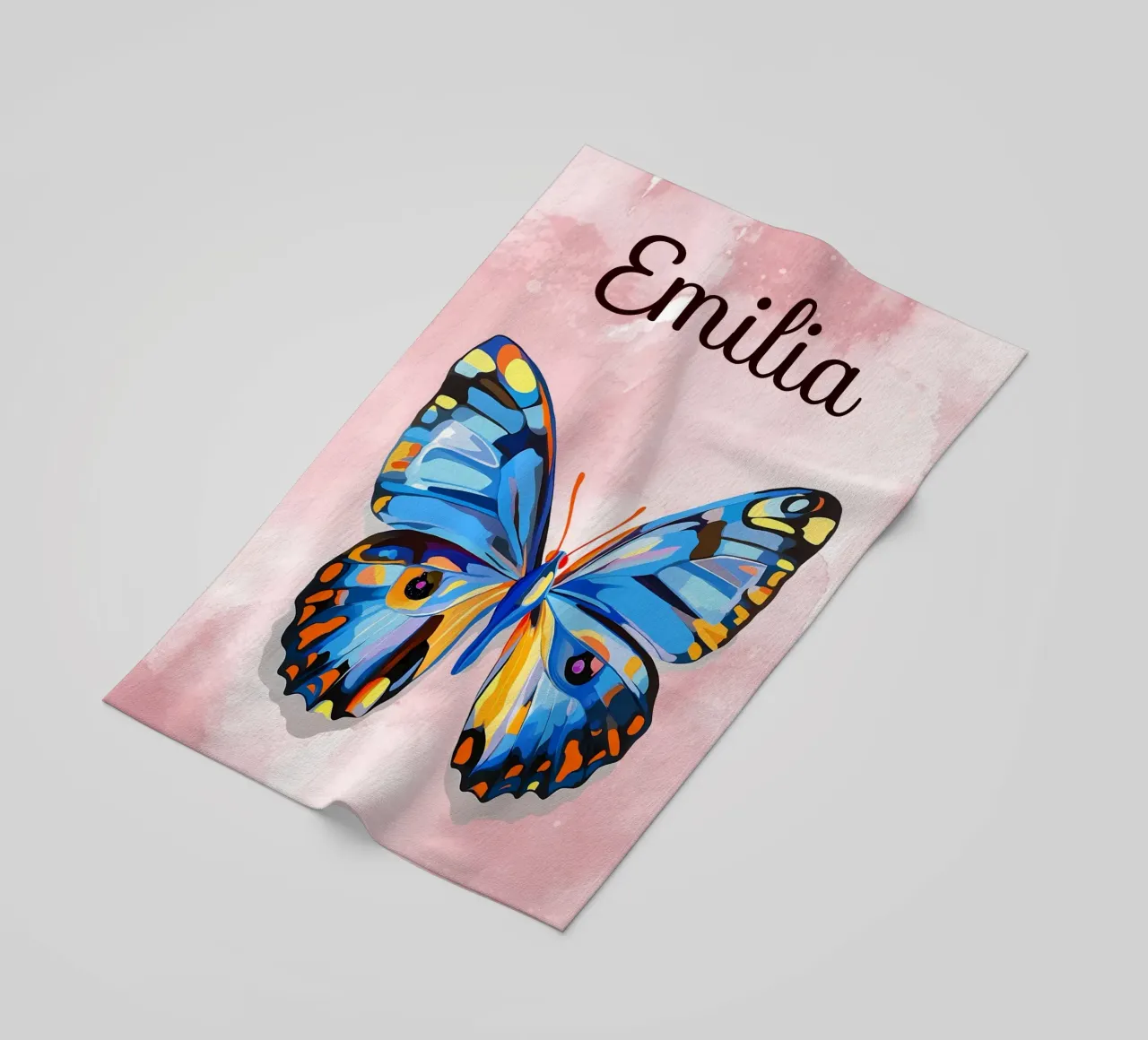Farfalla blu-rosa telo mare da IamHomeStudio