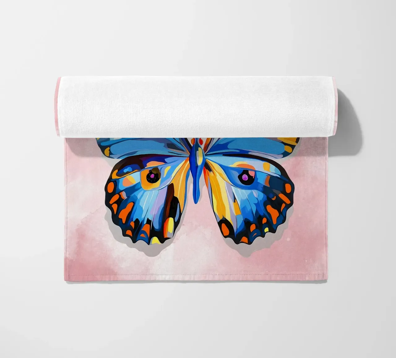 Farfalla blu-rosa telo mare da IamHomeStudio