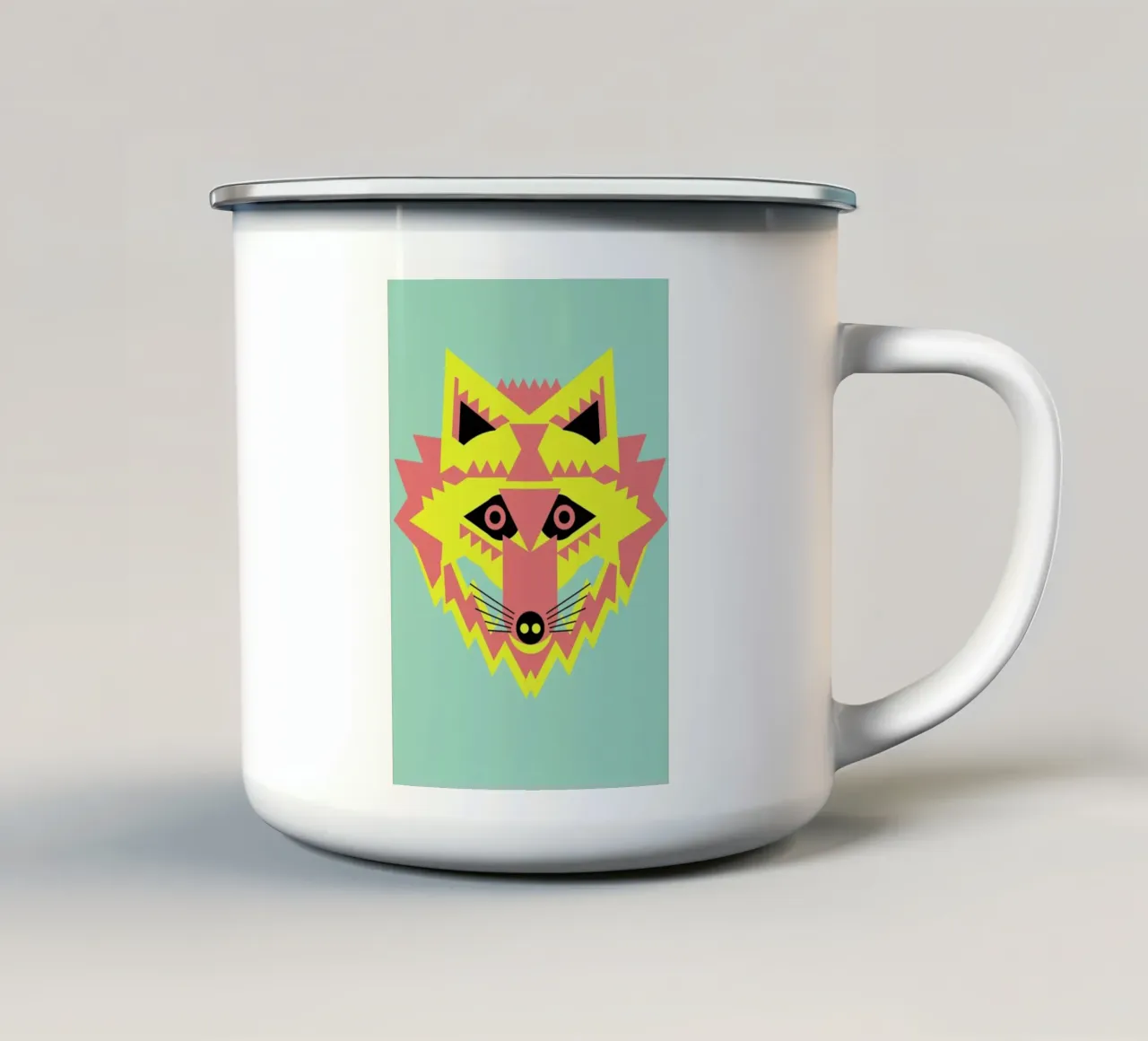Fab Mr Fox tazza in smalto da Gareth Pollock Design