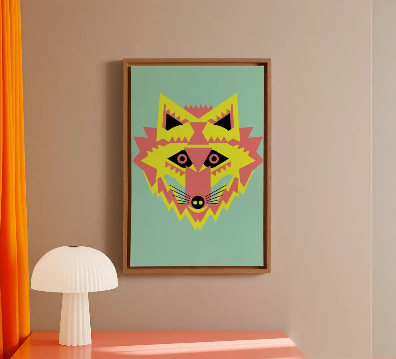 Fab Mr Fox tela con Cornice a cassetta da Gareth Pollock Design
