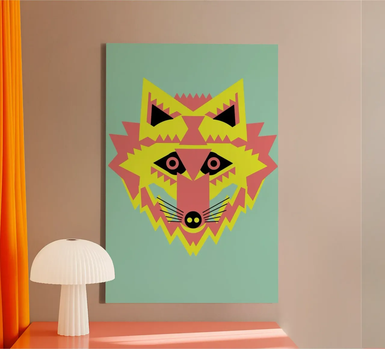 Fab Mr Fox tela con Cornice a cassetta da Gareth Pollock Design