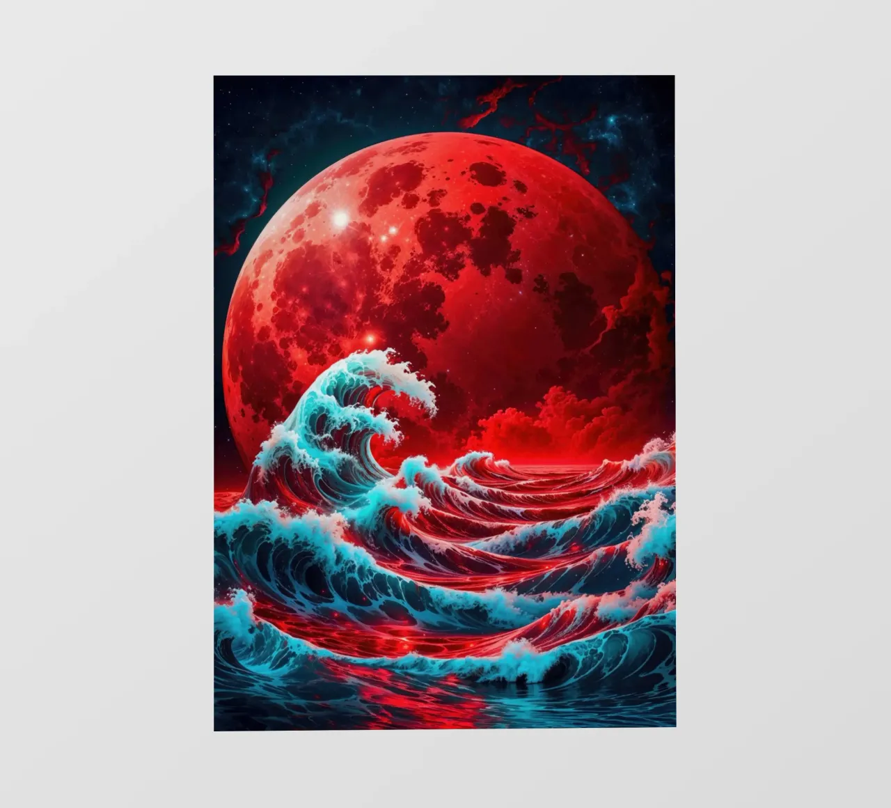 The Wave and the Moon photo wallpaper by Lootprint
