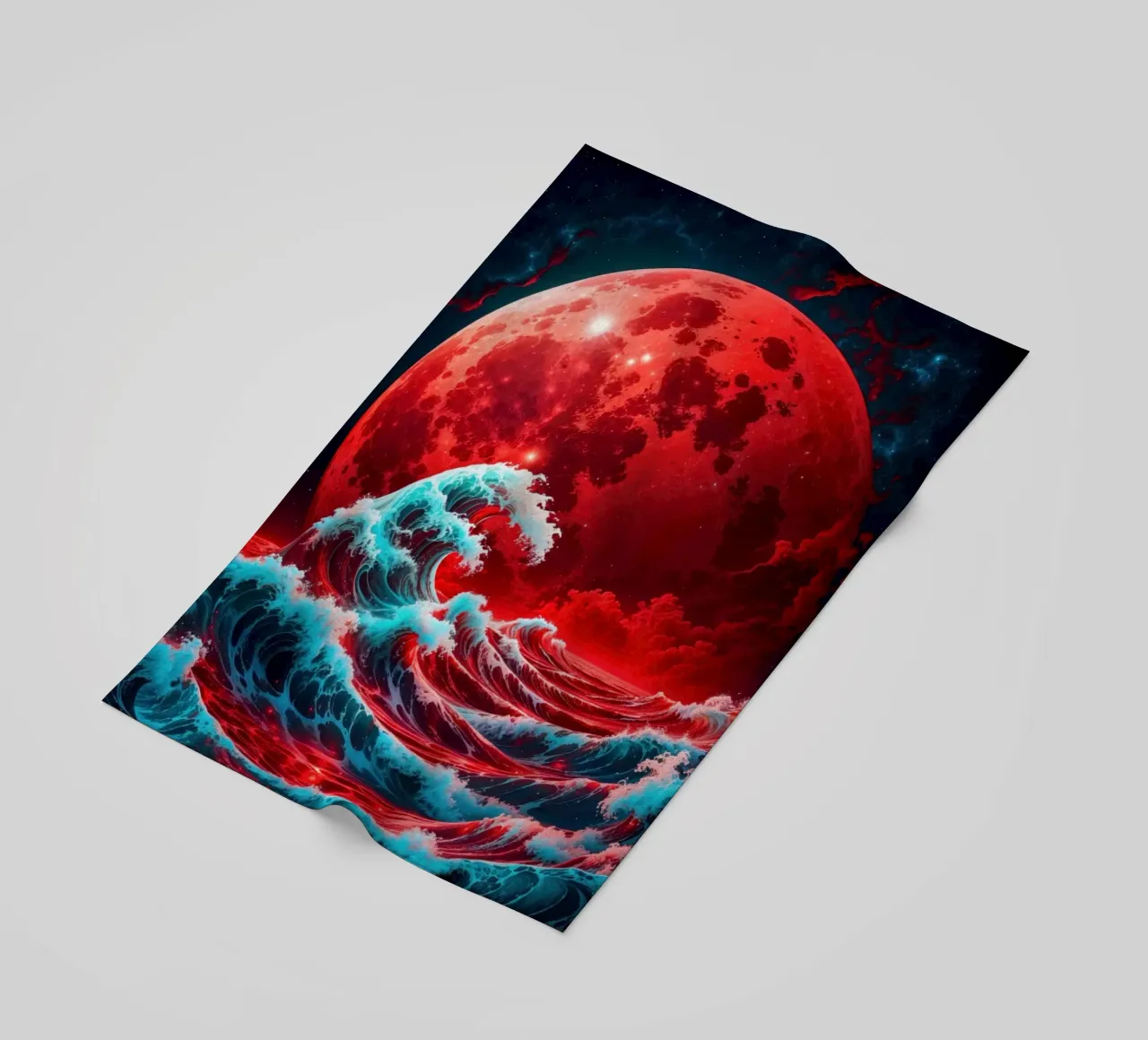 L'onda e la luna telo mare da Lootprint