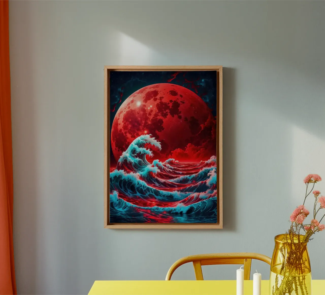 The Wave and the Moon canvas by Lootprint