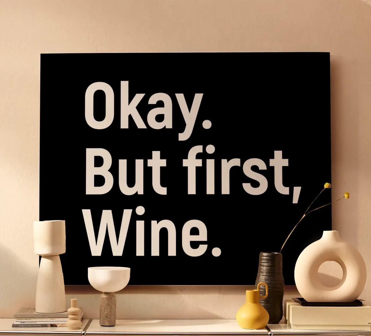 okay. But first, wine. alluminio dibond da happieeagle
