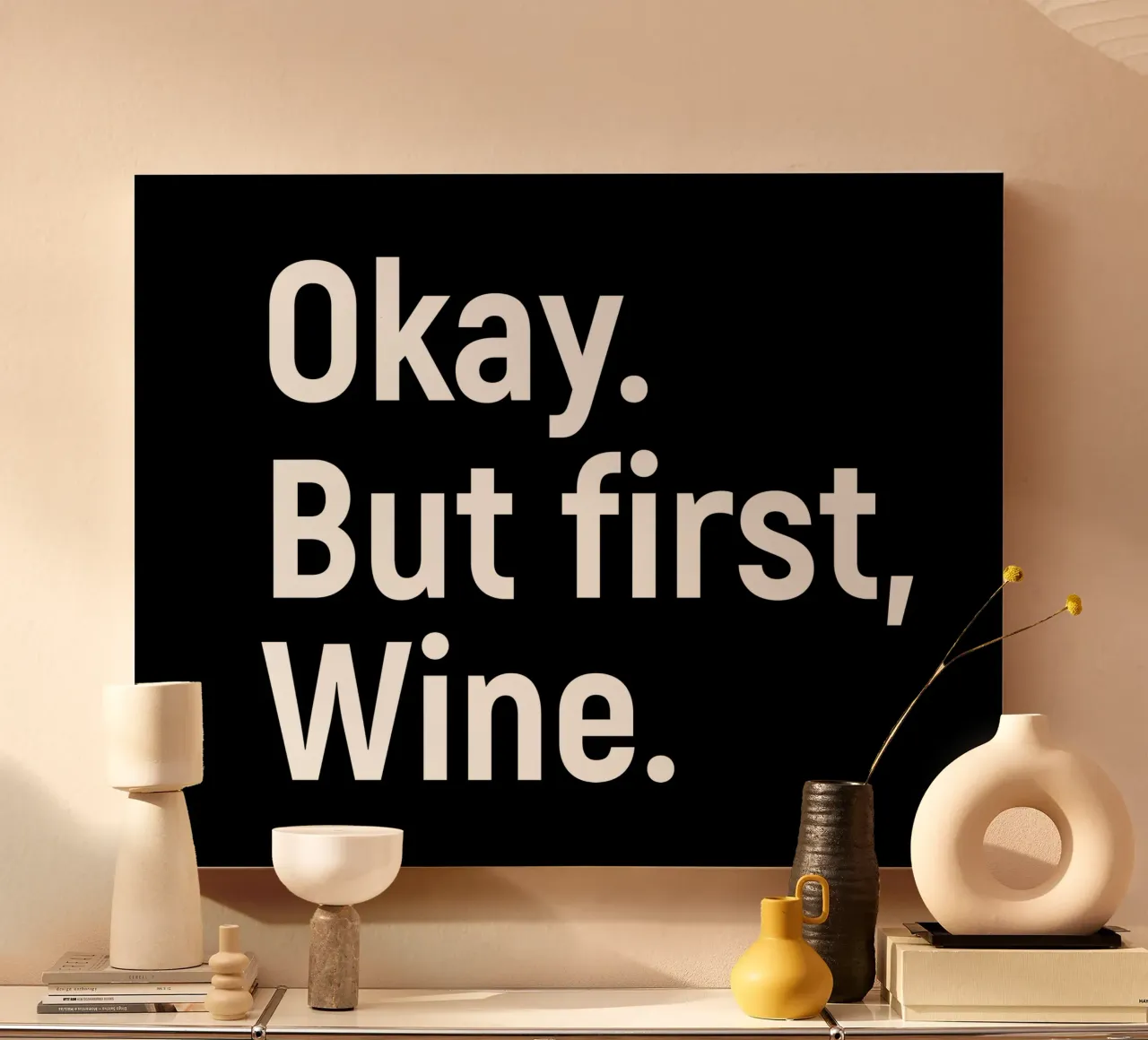 okay. But first, wine. tela con Cornice a cassetta da happieeagle