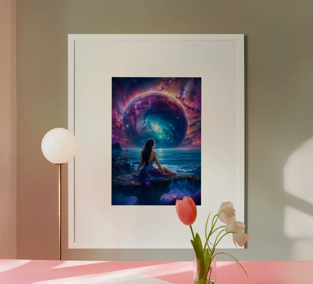 Signora della Galassia poster con telaio in alluminio da Lootprint