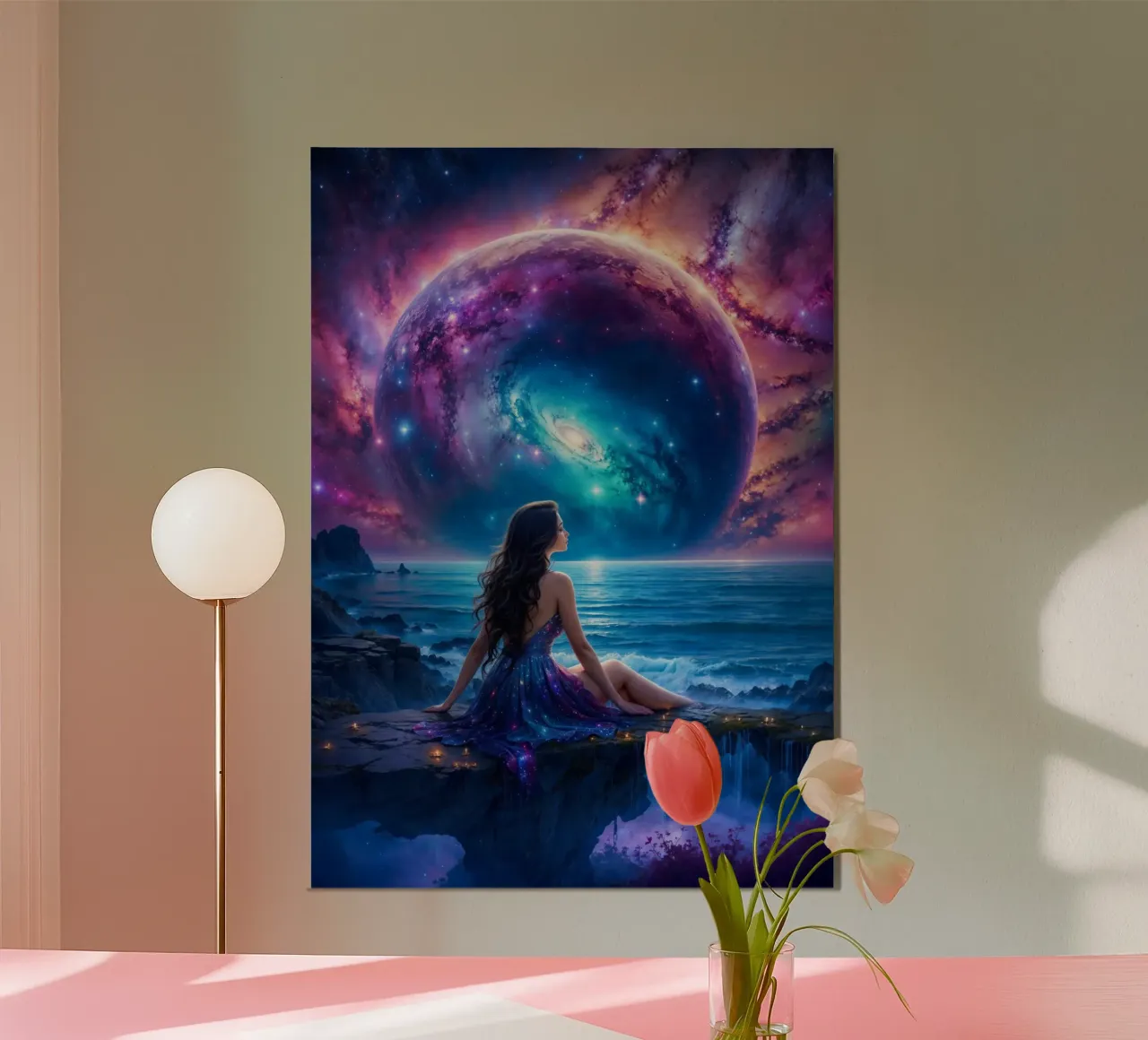 Signora della Galassia poster con telaio in alluminio da Lootprint