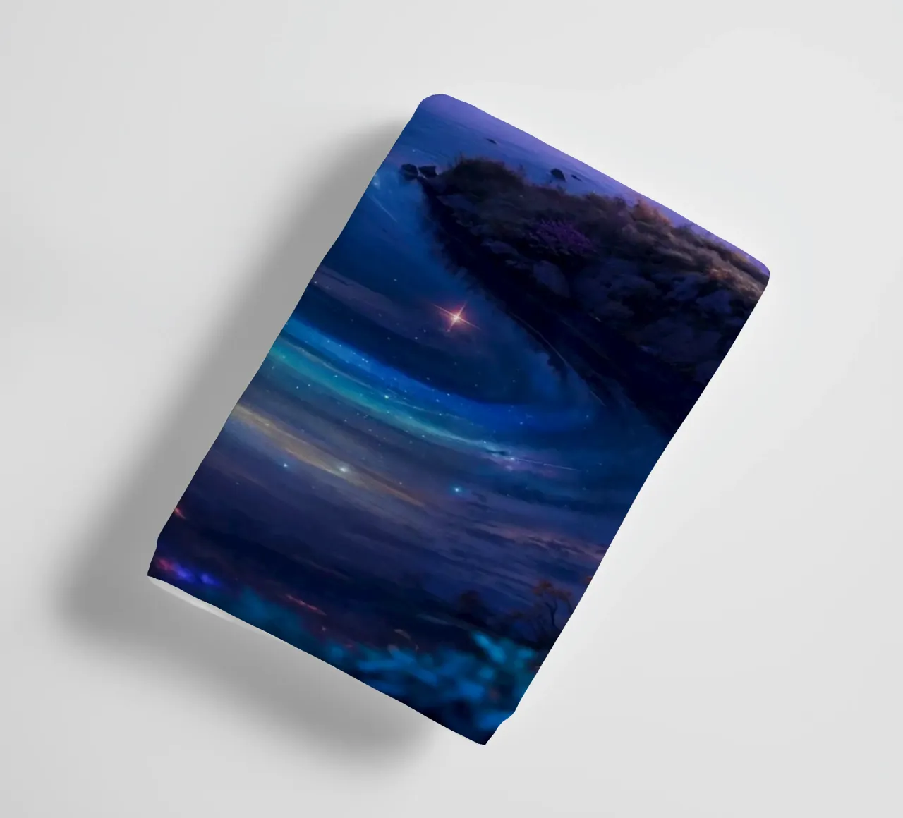 Paysage spatial en néon serviette de bain de Lootprint