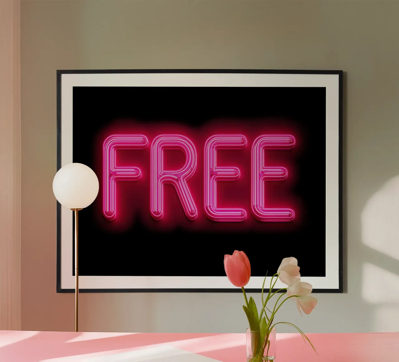 GRATIS | Il logo della camicia per i single poster con telaio in plastica da Autofocus