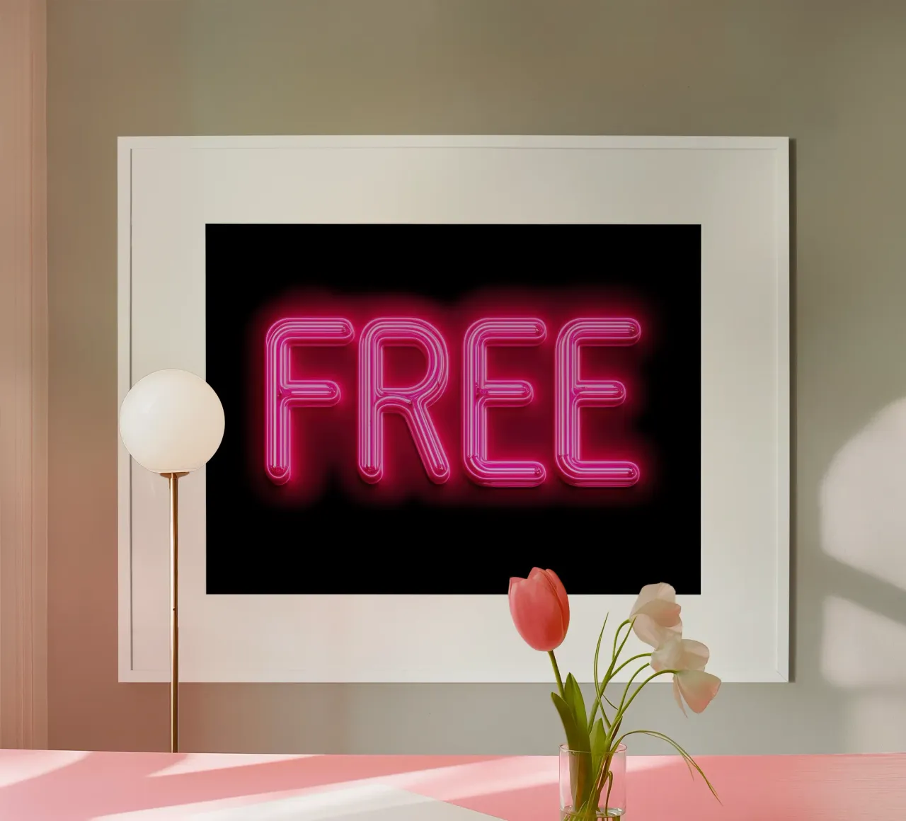 GRATIS | Il logo della camicia per i single poster con telaio in plastica da Autofocus