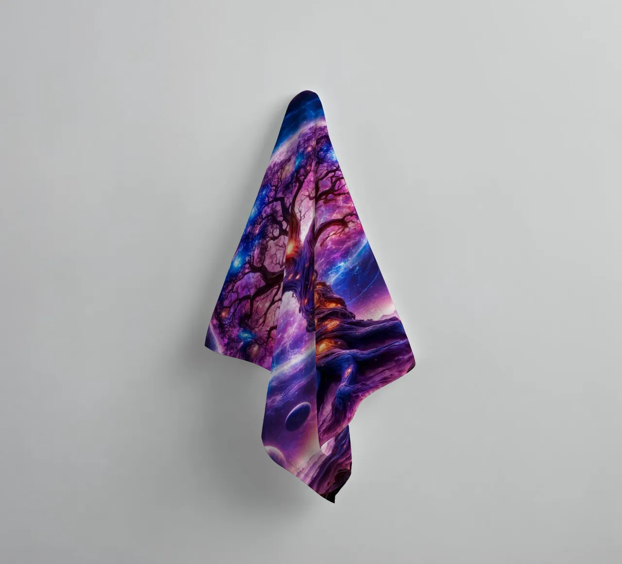 Neon Fantasy Tree towel by Lootprint