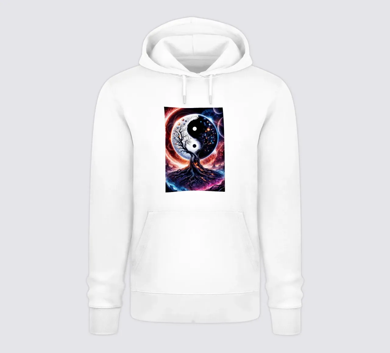 L'albero della vita Yin Yang felpa con cappuccio da Lootprint