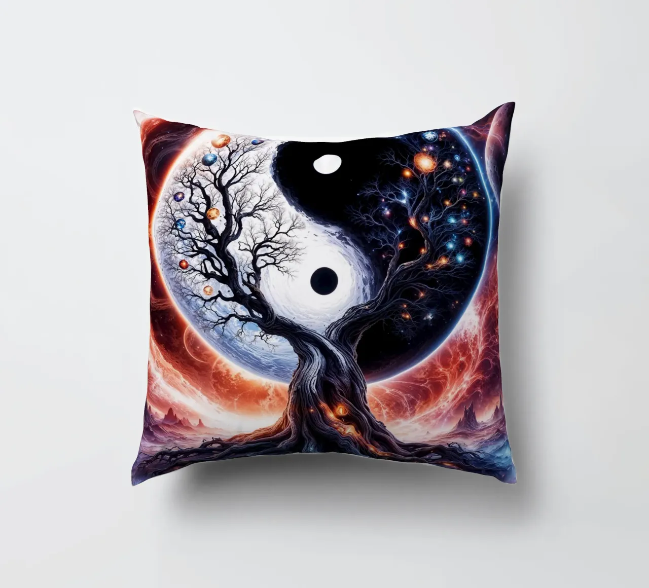 L'albero della vita Yin Yang cuscino da Lootprint