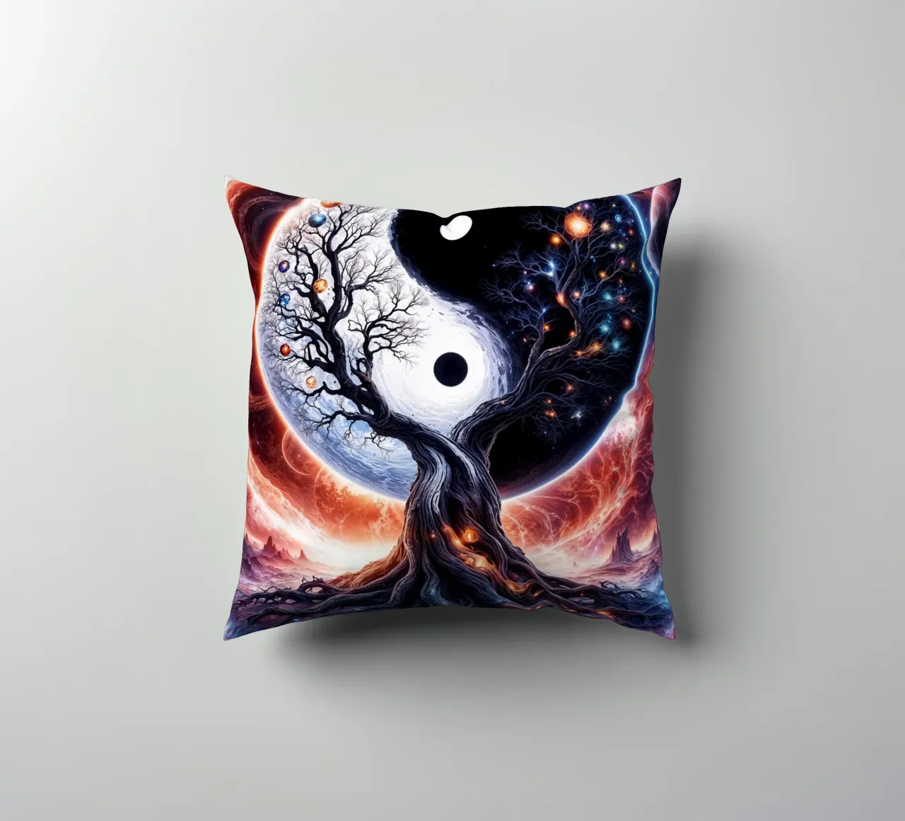 L'albero della vita Yin Yang cuscino da Lootprint