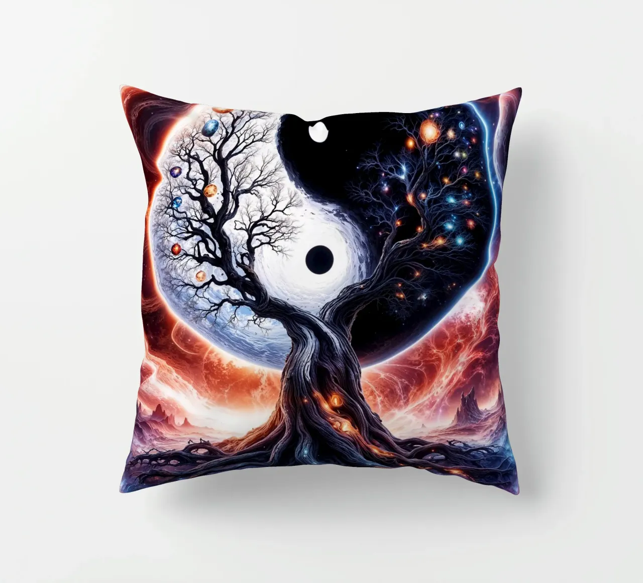 L'albero della vita Yin Yang cuscino da Lootprint