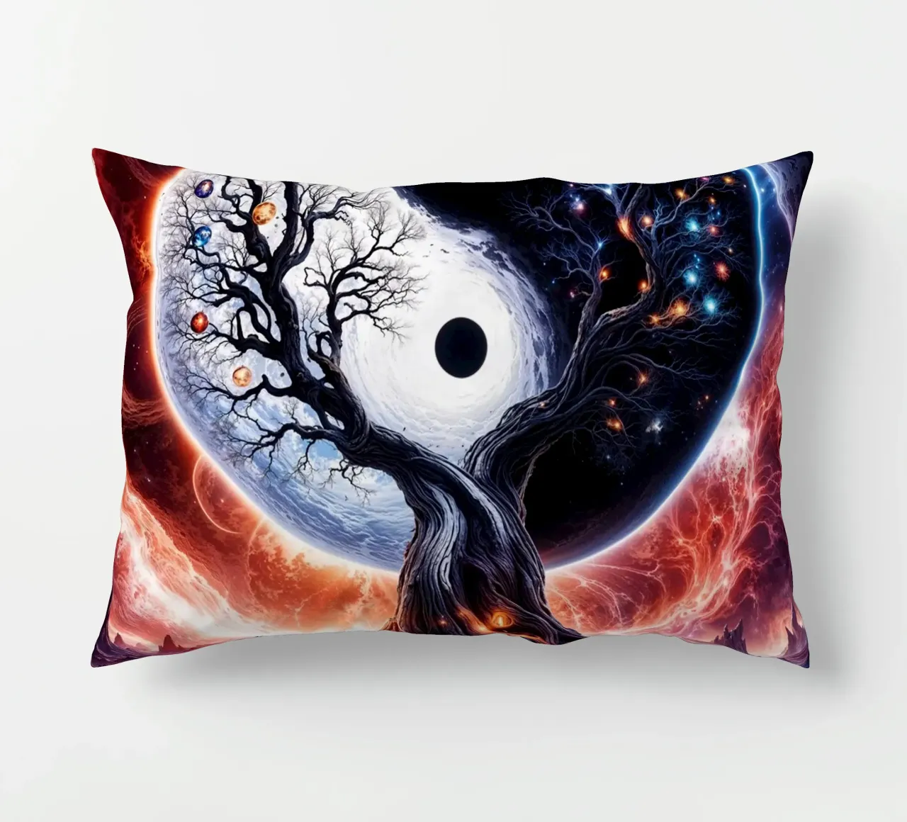 L'albero della vita Yin Yang cuscino da Lootprint