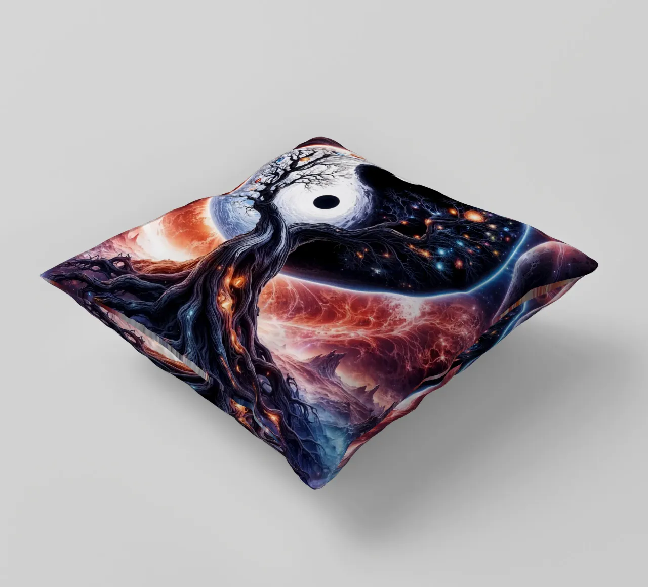 L'albero della vita Yin Yang cuscino da Lootprint