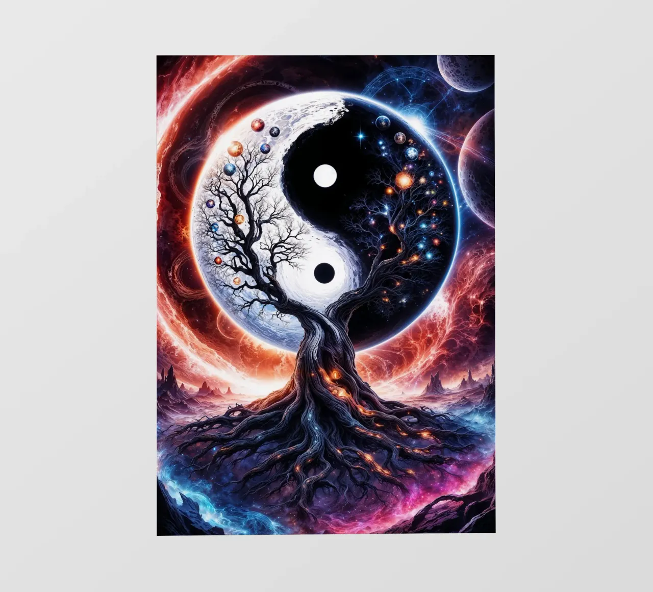 L'albero della vita Yin Yang telo in pvc da Lootprint